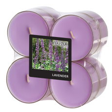 8 Flavour by GALA Maxi Duftlichte Ø 59 mm · 24 mm violett - Lavender in Polycarbonathülle